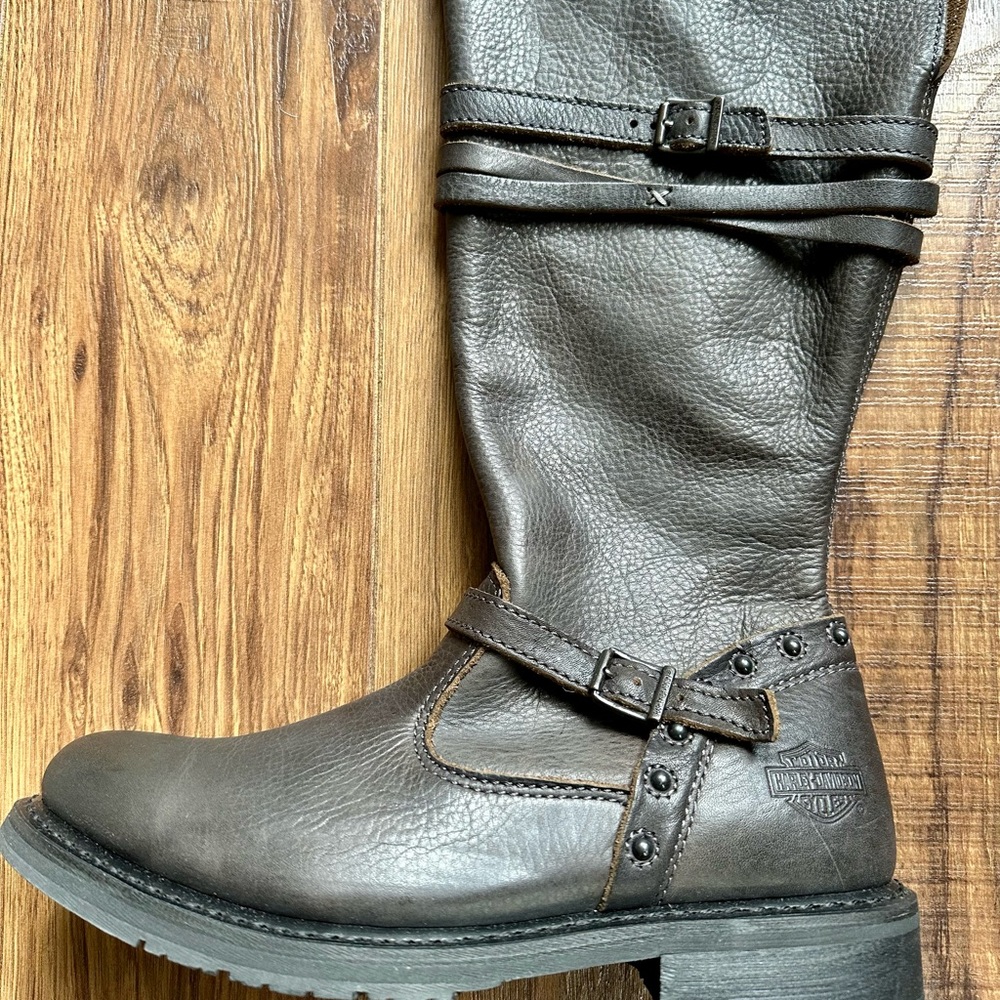Harley-Davidson Women's Cyndie Black/Slate Motorcycle Boots *NEW IN BOX Size 10*
